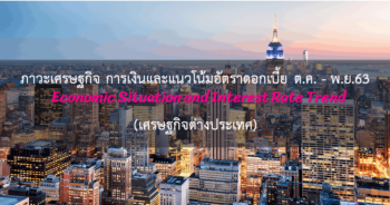 ภาวะเศรษฐกิจ การเงินและแนวโน้มอัตราดอกเบี้ย ประจำเดือนตุลาคม - พฤศจิกายน 2563 (เศรษฐกิจต่างประเทศ)