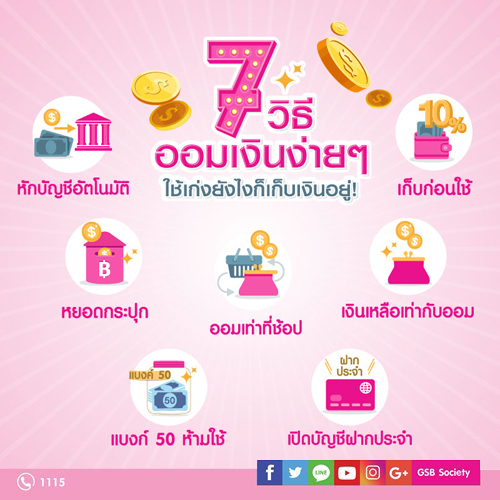 7 วิธีออมเงินง่าย ๆ ใช้เก่งยังไงก็เก็บเงินอยู่! – Government Savings Bank