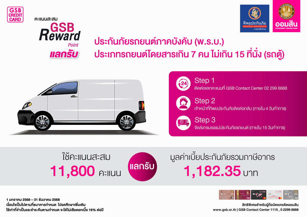 พ้อยท์แลก พรบ รถตู้ Creat Promotion