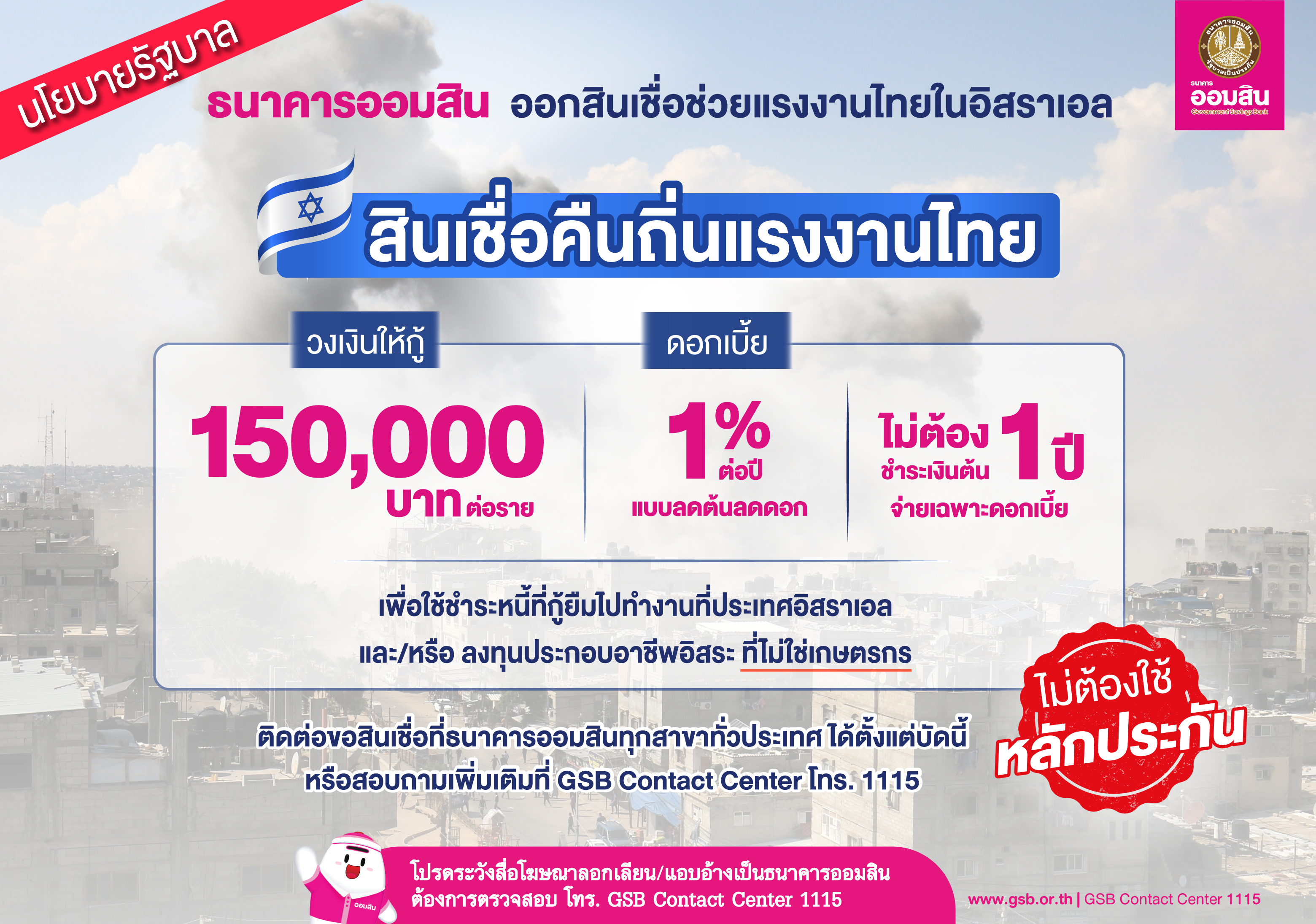 Sent Pr สินเชื่อคืนถิ่นแรงงานไทย