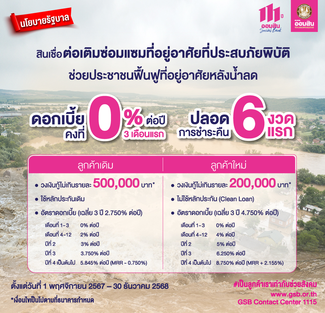 Sent Banner Pr ช่วยซ่อมบ้านน้ำท่วม