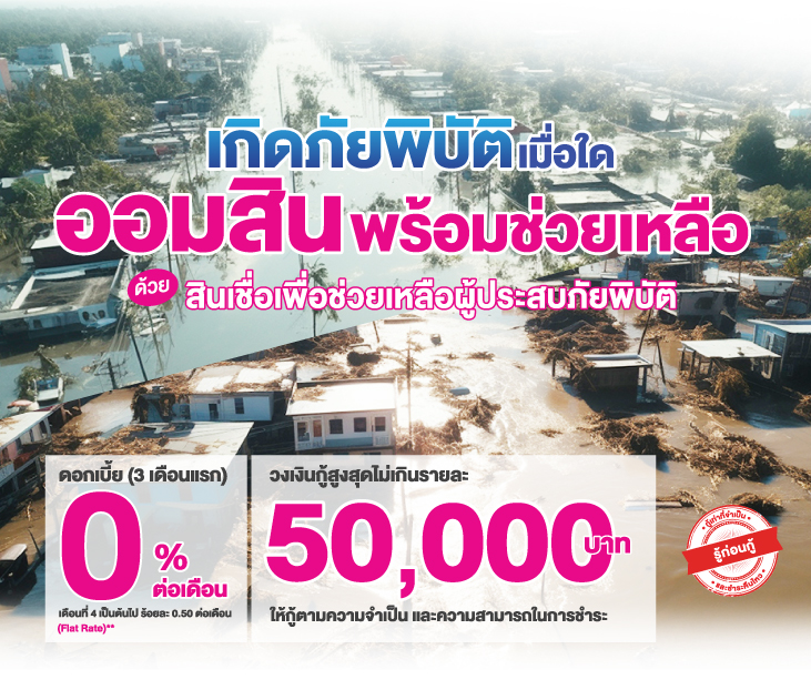 สินเชื่อเพื่อช่วยเหลือผู้ประสบภัยพิบัติ 731