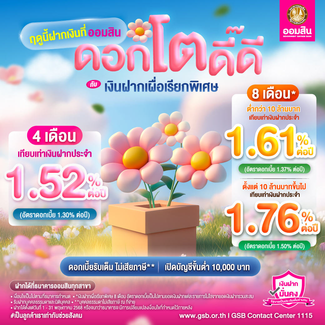 Gsb Online 1may Product เงินฝากเผื่อเรียกพิเศษ Co