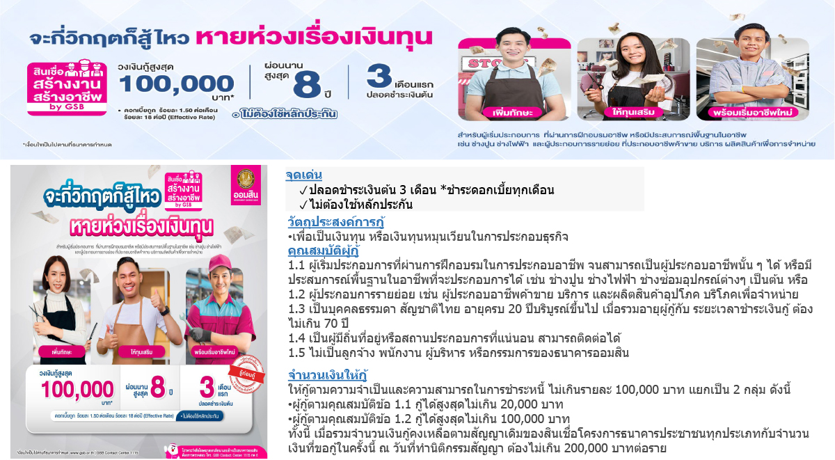 Landing Page ที่ออมสินที่หนี้ดี 11