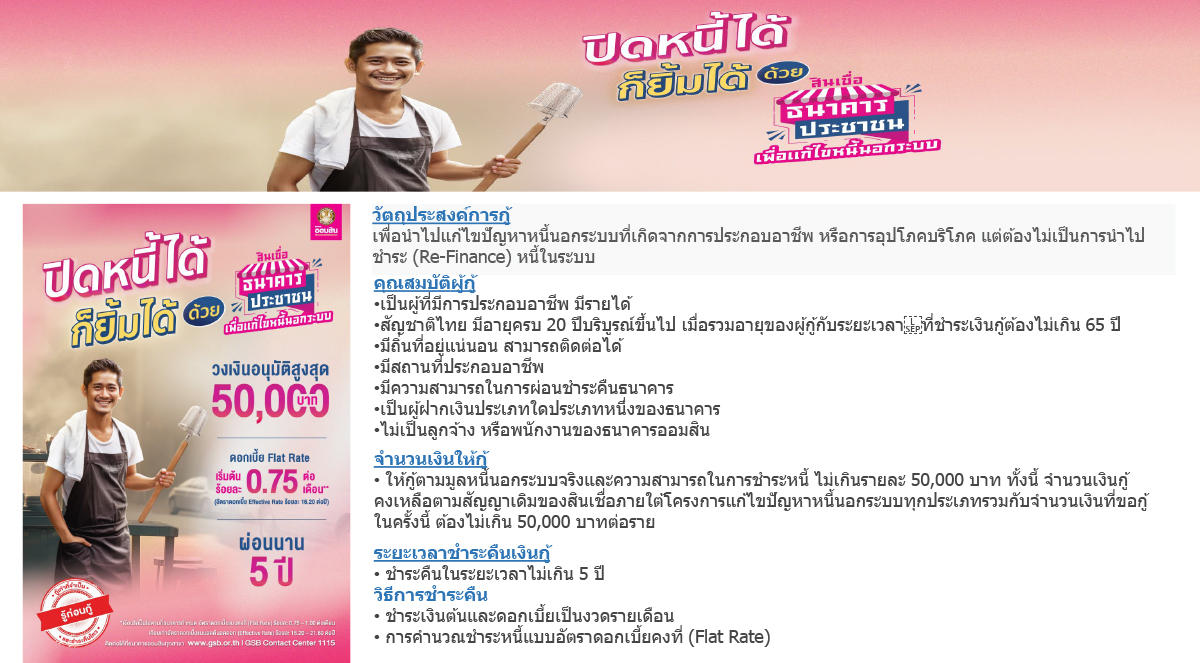 Landing Page ที่ออมสินที่หนี้ดี 7