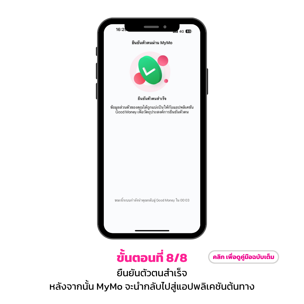 บริการยืนยันตัวตนด้วย Mymo8
