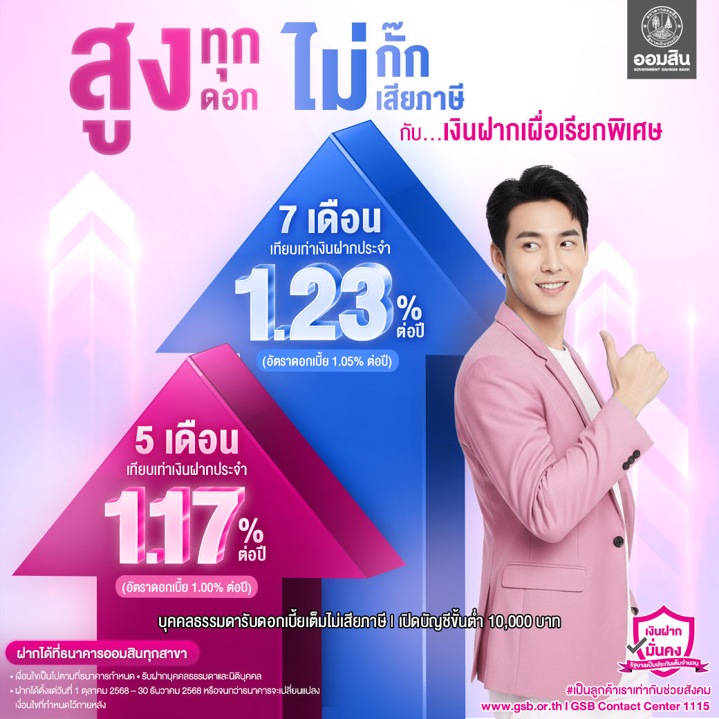 เงินฝากเผื่อเรียกพิเศษ 5 7 เดือน สูงทุกดอก ไม่มีกั๊ก V5 (1)