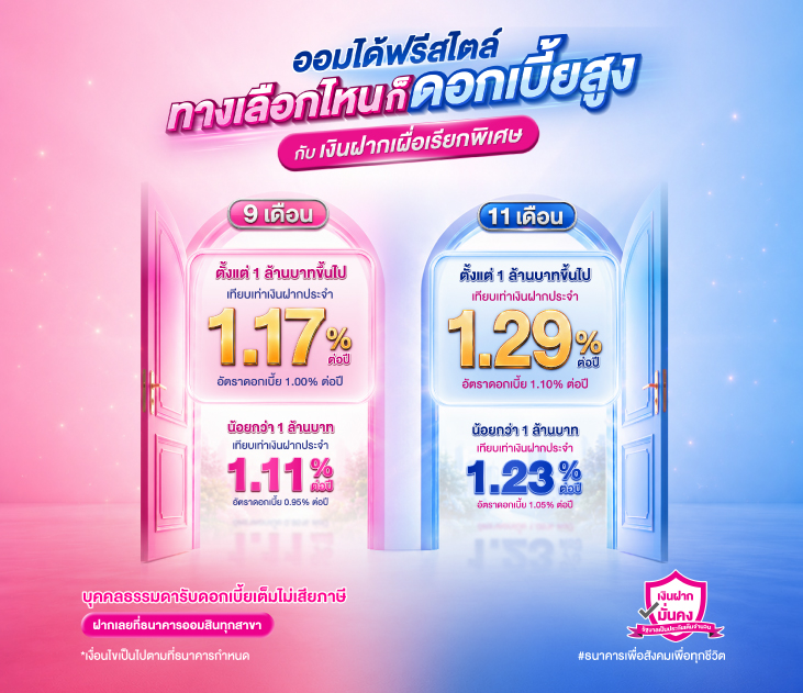 เงินฝาก 9 เดือน และ 11 เดือน Web Site ธนาคาร 731x631