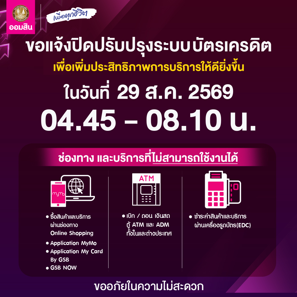 ปิดระบบ บัตรเครดิต 69