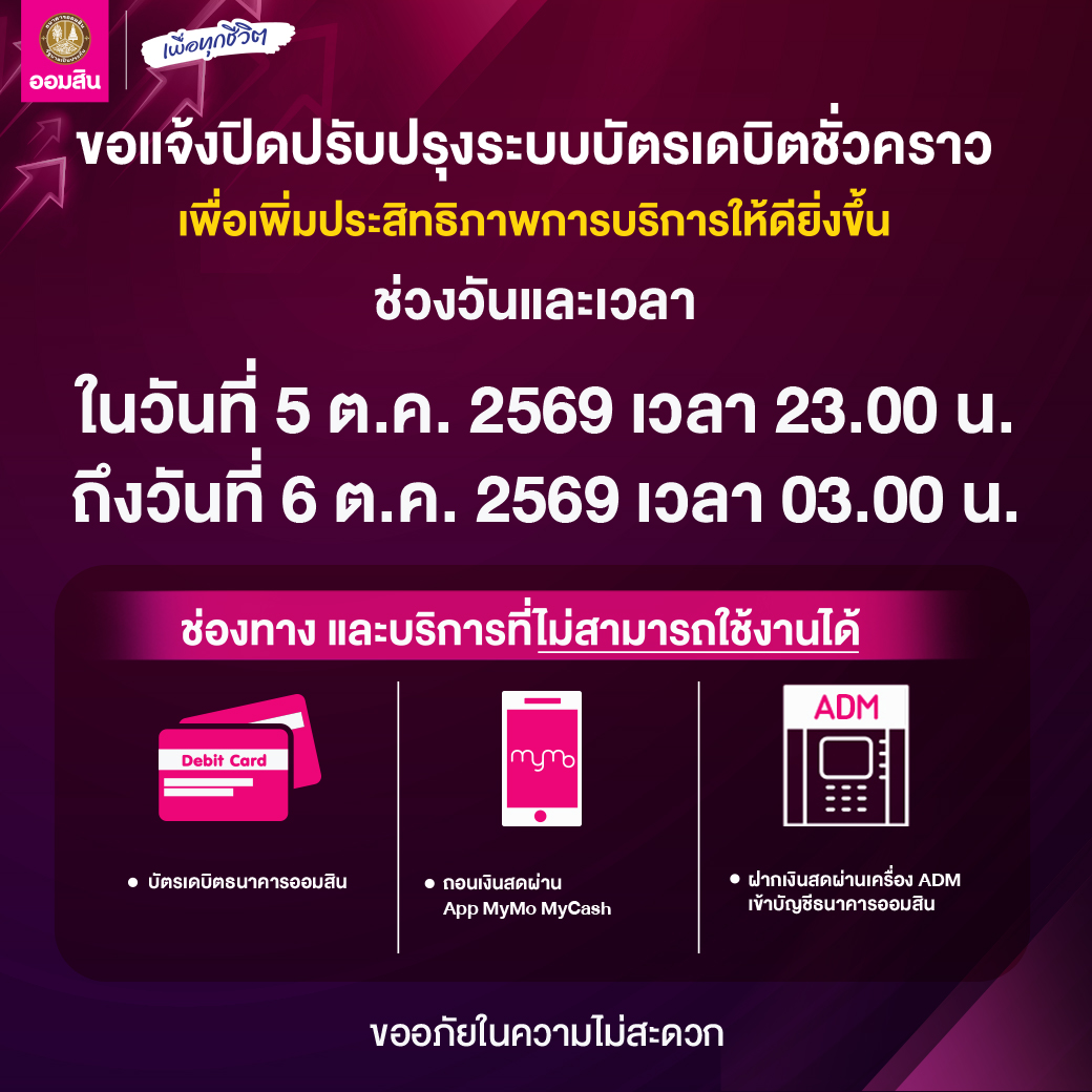 ปิดระบบบัตรเดบิต 280969